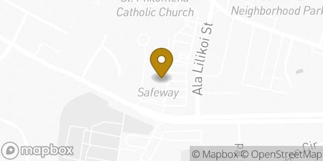 Map showing the location of Safeway in Honolulu, HI 96818