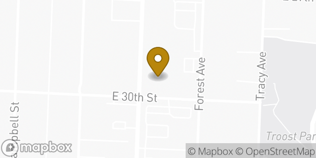 Map showing the location of Amazon Locker - Gumboots in Kansas City, MO 64109