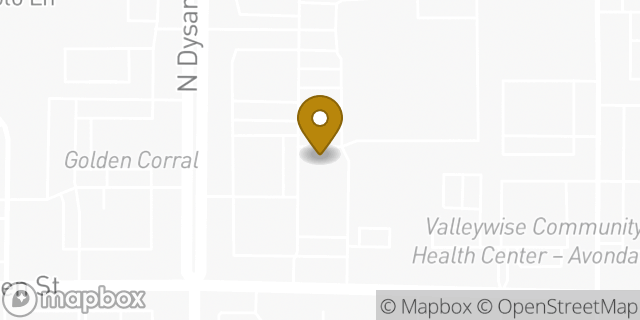 Map showing the location of Subway in Avondale, AZ 85323