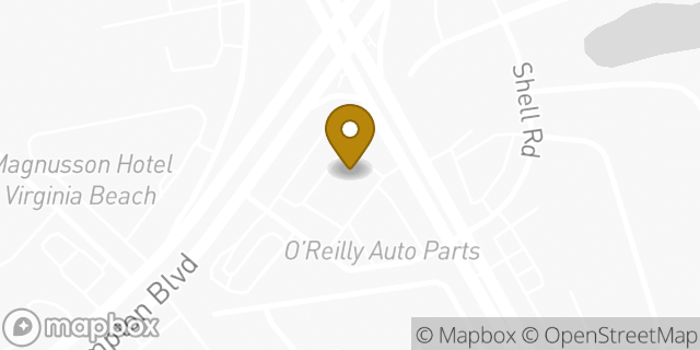 Map showing the location of Amazon Locker - Prestwick in Virginia Beach, VA 23455