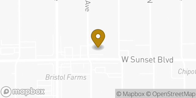 Map showing the location of Chase Bank in Los Angeles, CA 90046
