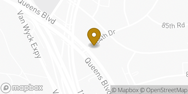 Map showing the location of Dunkin' in Jamaica, NY 11435