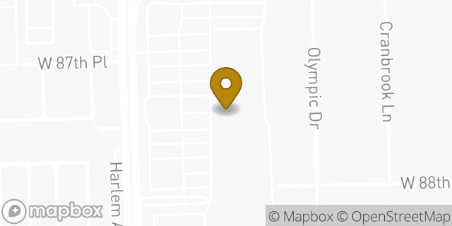 Map showing the location of Planet Fitness in Bridgeview, IL 60455
