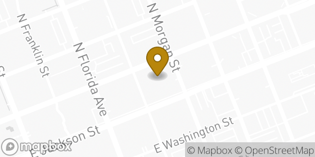 Map showing the location of WeWork Place in Tampa, FL 33602