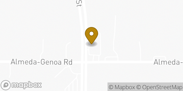 Map showing the location of Amazon Locker - Embassy in Houston, TX 77047