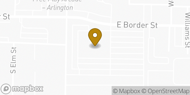 Map showing the location of Chase Bank in Arlington, TX 76010