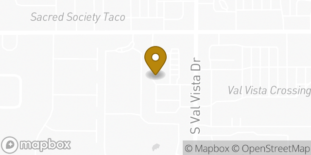 Map showing the location of Amazon Locker - Showpiece in Mesa, AZ 85204