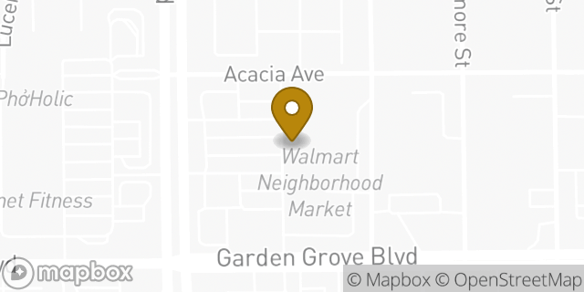 Map showing the location of Walmart Neighborhood Market in Stanton, CA 90680