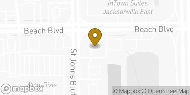 Map showing the location of Walgreens in Jacksonville, FL 32246