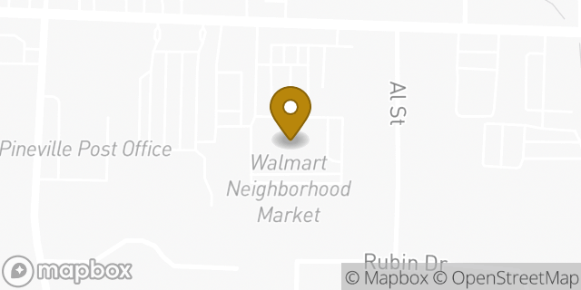 Map showing the location of Walmart in Pineville, LA 71360