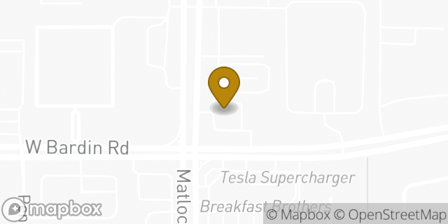 Map showing the location of Starbucks in Arlington, TX 76018