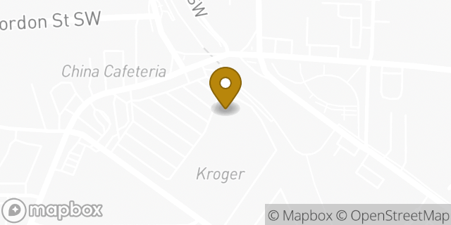 Map showing the location of Papa Johns Pizza in Atlanta, GA 30310