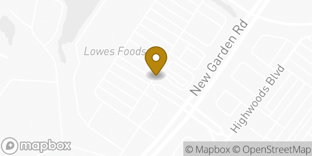 Map showing the location of Subway in Greensboro, NC 27410