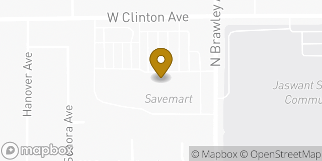 Map showing the location of Amazon Locker - Damaso in Fresno, CA 93722