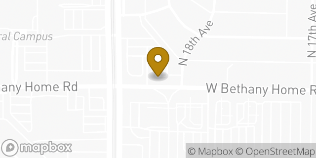 Map showing the location of Chipotle Mexican Grill in Phoenix, AZ 85015