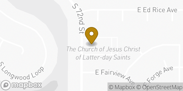 Map showing the location of The Church of Jesus Christ of Latter-day Saints in Mesa, AZ 85208