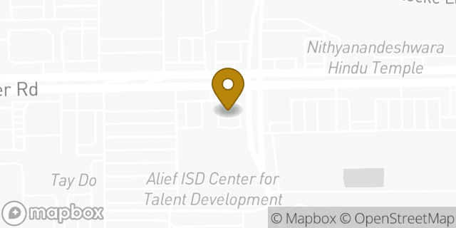Map showing the location of Starbucks in Houston, TX 77077