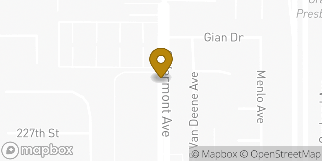 Map showing the location of Kaiser Permanente in Torrance, CA 90502