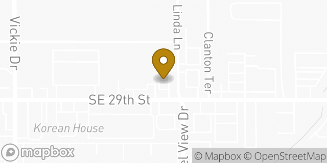 Map showing the location of Papa Johns Pizza in Del City, OK 73115