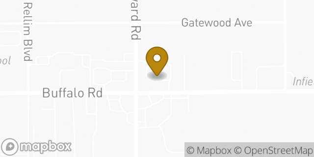 Map showing the location of Dunkin Donuts in Gates, NY 14624