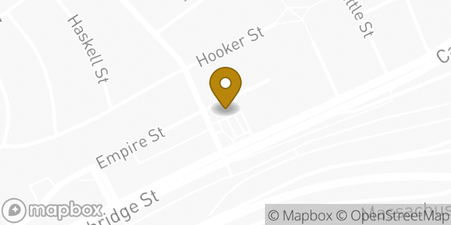 Map showing the location of Amazon Locker - Voula in Allston, MA 02134