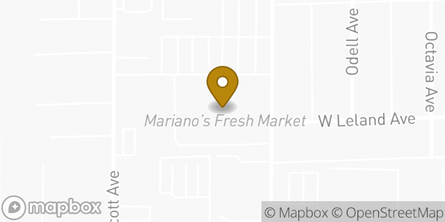 Map showing the location of Starbucks Coffee Company in Harwood Heights, IL 60706