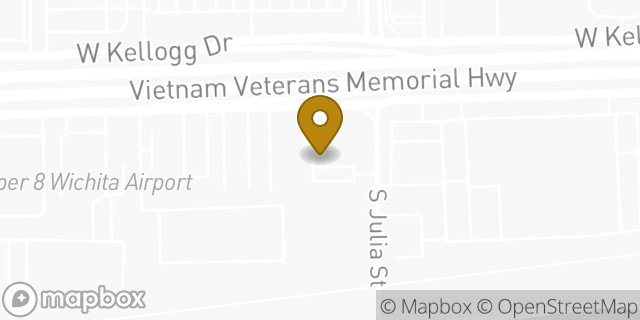 Map showing the location of Enterprise Rent-A-Car in Wichita, KS 67209