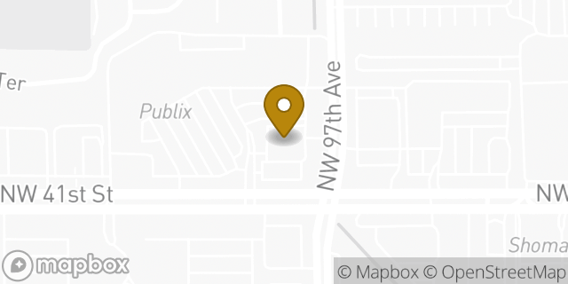 Map showing the location of Bank of America Financial Center & Drive-Thru ATM | Doral Plaza in Doral, FL 33178