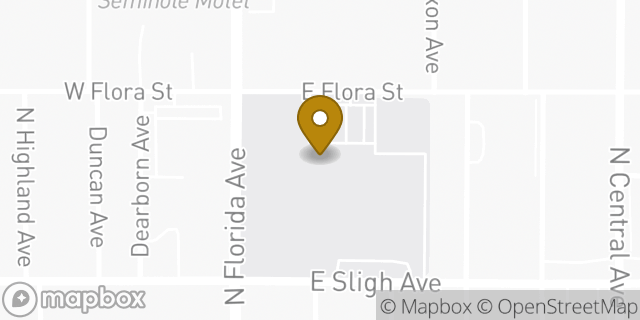 Map showing the location of American Legions Field in Tampa, FL 33604