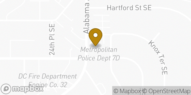 Map showing the location of Amazon Locker - Franklins in Washington, DC 20020