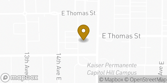 Map showing the location of Starbucks in Seattle, WA 98112