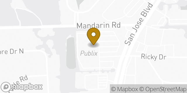 Map showing the location of Publix in Jacksonville, FL 32223