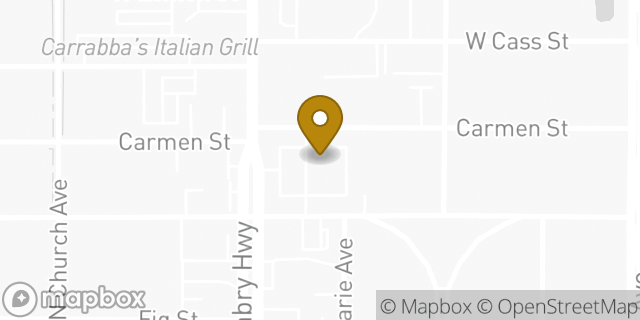 Map showing the location of Amazon Locker - Siu in Tampa, FL 33609