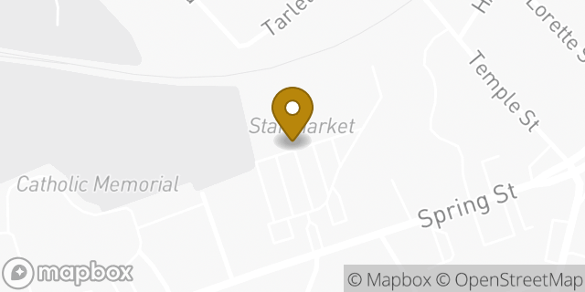 Map showing the location of Starbucks in Boston, MA 02132