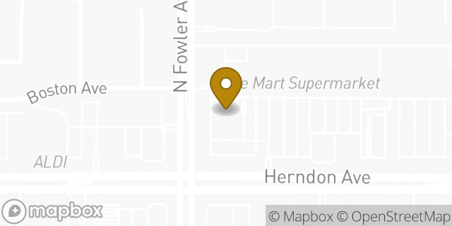 Map showing the location of ATM Walgreens in Clovis, CA 93611