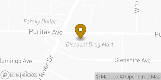 Map showing the location of Amazon Locker - Manor in Cleveland, OH 44135