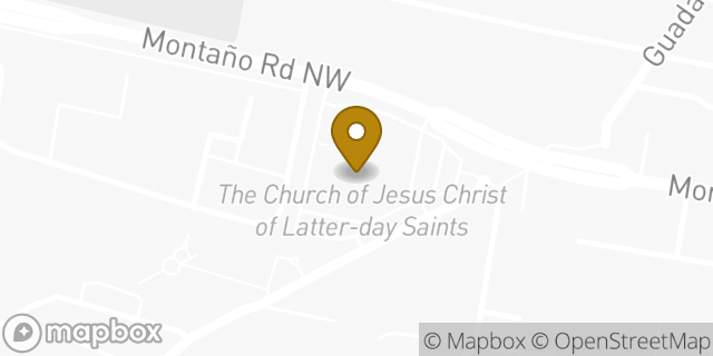 Map showing the location of The Church of Jesus Christ of Latter-day Saints in Albuquerque, NM 87107