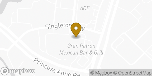 Map showing the location of Starbucks in Virginia Beach, VA 23462
