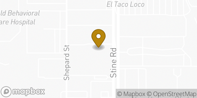Map showing the location of Enterprise Rent-A-Car in Bakersfield, CA 93313