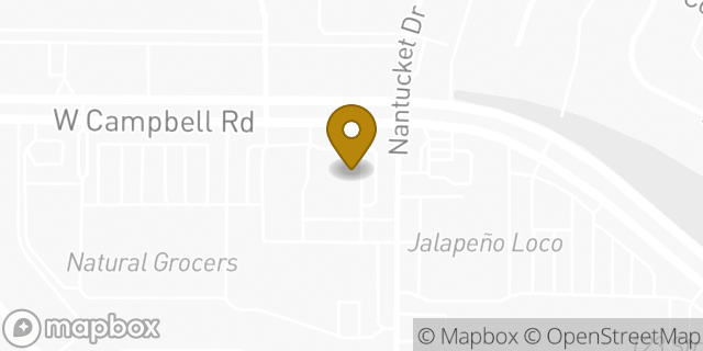 Map showing the location of Minute Clinic in Richardson, TX 75080