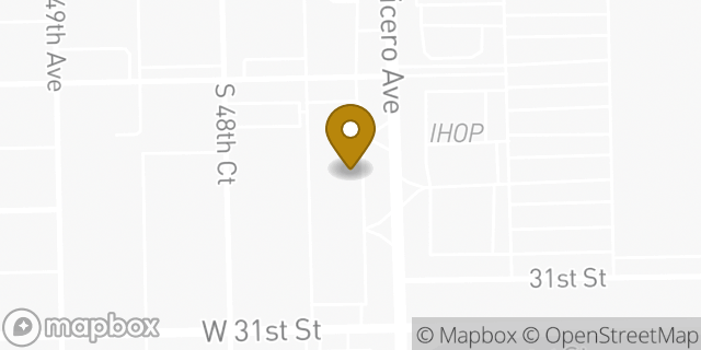 Map showing the location of Subway in Cicero, IL 60804