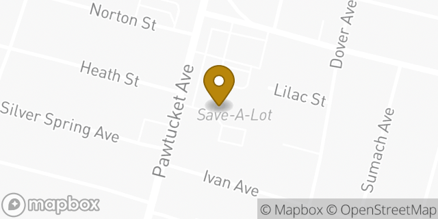 Map showing the location of Amazon Locker - Viability in Riverside, RI