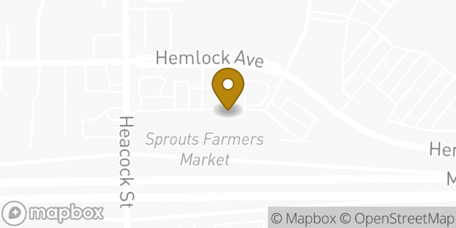 Map showing the location of Sprouts Farmers Market in Moreno Valley, CA 92557