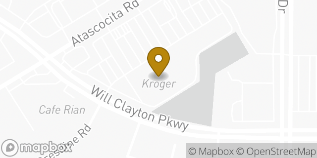 Map showing the location of Kroger in Humble, TX 77396