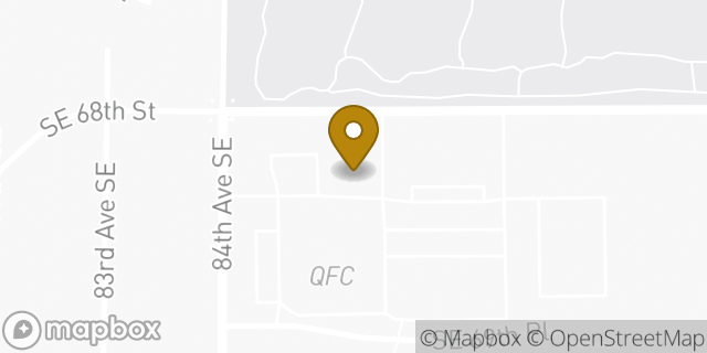 Map showing the location of Starbucks Coffee Company in Mercer Island, WA 98040