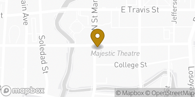 Map showing the location of Starbucks in San Antonio, TX 78205