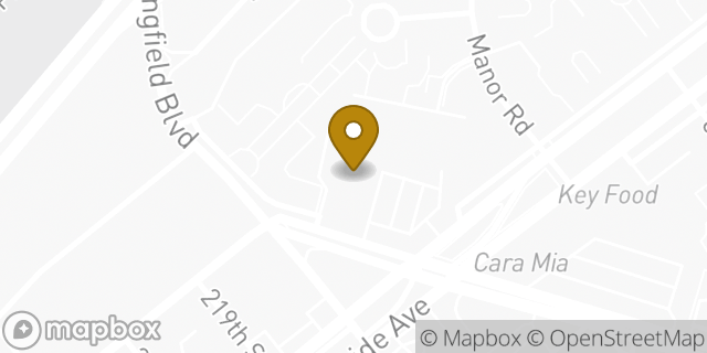 Map showing the location of AutoZone in Queens Village, NY 11427