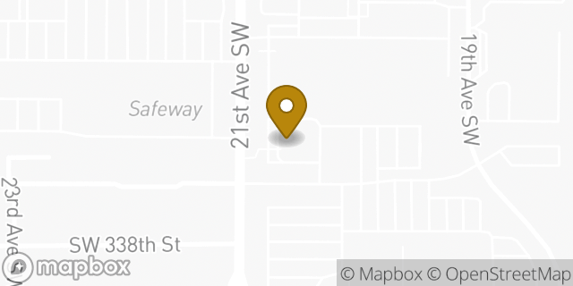 Map showing the location of Starbucks in Federal Way, WA 98023