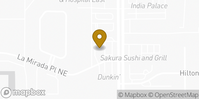 Map showing the location of Bank of America Drive-Thru ATM | Wyoming Boulevard in Albuquerque, NM 87111