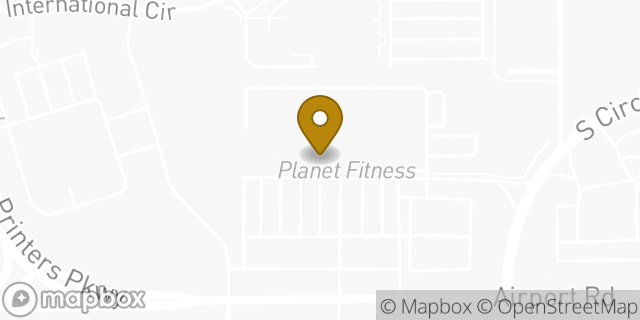 Map showing the location of Planet Fitness in Colorado Springs, CO 80910